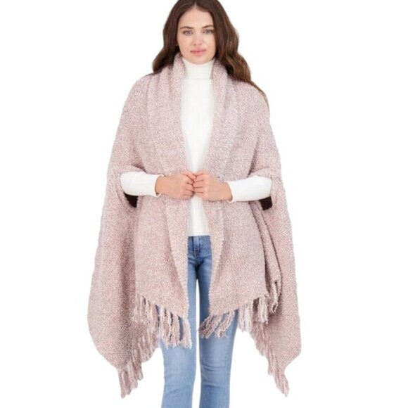 Barefoot Dreams CozyChic Luxe Laguna Wrap Soft Poncho Cardigan One Size - Picture 2 of 6